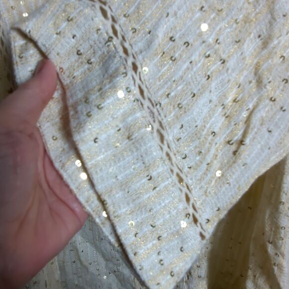 Soft Surroundings Cream Kimono Cardigan - Crochet Trim - Size SP - NWT - Picture 6 of 8